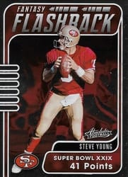 2020 Panini Absolute Fantasy Flashback Steve Young #2 card