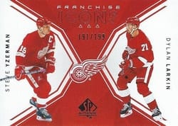 2018-19 SP Authentic Base Set Steve Yzerman/Dylan Larkin #146 card