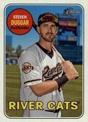 2018 Topps Heritage Minor League Base Set Steven Duggar #69 card