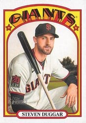 2021 Topps Heritage Base Set Steven Duggar #699 card