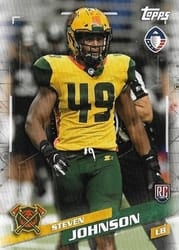 2019 Topps AAF Base Set Steven Johnson #136 card