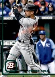 2022 Bowman Heritage Base Set Steven Kwan #33 card