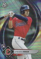 2022 Bowman Platinum Base Set Steven Kwan #66 card