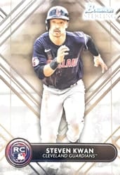 2022 Bowman Sterling Base Set Steven Kwan #BSR-3 card