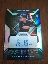 2022 Panini Prizm Debut Signatures Steven Kwan #DS-SK card