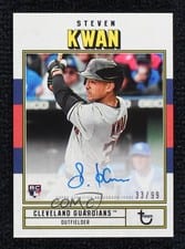 2022 Topps Brooklyn Collection Autographs Steven Kwan #AC-SK card