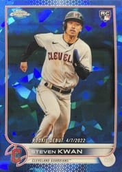 2022 Topps Chrome Update Sapphire Edition Base Set Steven Kwan #US17 card