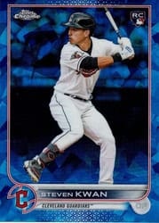 2022 Topps Chrome Update Sapphire Edition Base Set Steven Kwan #US261 card