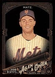 2018 Topps Allen & Ginter X Base Set Steven Matz #294 card