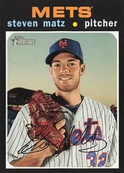 2020 Topps Heritage Base Set Steven Matz #21 card