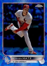 2022 Topps Chrome Update Sapphire Edition Base Set Steven Matz #US209 card