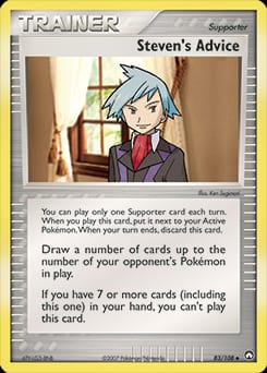 2007 Power Keepers Steven's Advice #83 card
