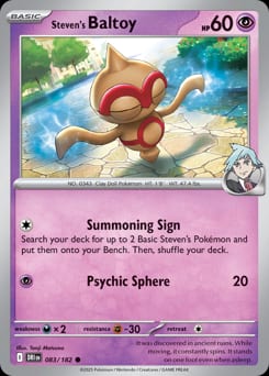 Destined Rivals Steven's Baltoy #83 card