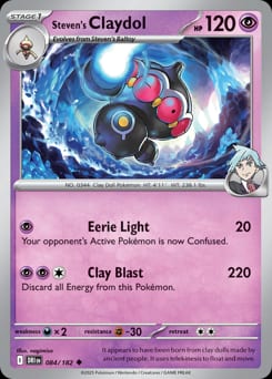 Destined Rivals Steven's Claydol #84 card