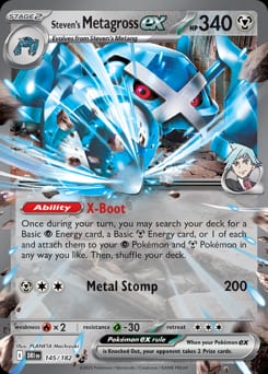 Destined Rivals Steven's Metagross ex #145 card