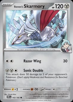 Destined Rivals Steven's Skarmory #142 card