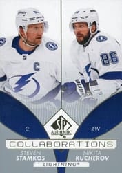 2022-23 SP Authentic Collaborations Steven Stamkos/Nikita Kucherov #C-16 card
