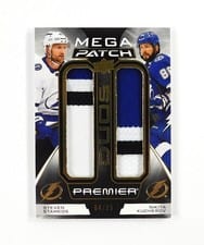 2022-23 Upper Deck Premier Premier Mega Jersey Duos Steven Stamkos/Nikita Kucherov #PM2-SK card