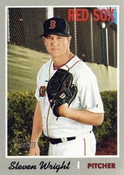 2019 Topps Heritage Base Set Steven Wright #215 card