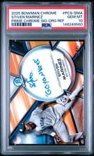 2025 Bowman Chrome Prime Chrome Signatures Stiven Marinez #PCS-SMA card