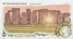 2023 Topps Allen & Ginter Mini World of Wonder Stonehenge, England #WOW-9 card