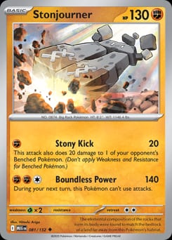Mega Evolution Stonjourner #81 card