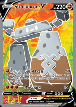 2020 Sword & Shield Stonjourner V #193 card