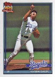 1991 Topps Base Set Storm Davis #22 card