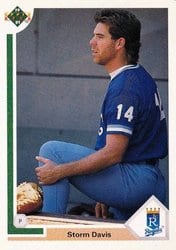 1991 Upper Deck Base Set Storm Davis #639 card