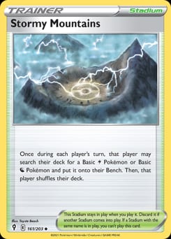 Evolving Skies Stormy Mountains #161 card