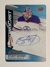 2023-24 Upper Deck Engrained ElectroCast Metal Auto Stuart Skinner #EC-47 card