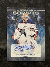 2024-25 Upper Deck Black Diamond Sparkling Scripts Stuart Skinner #SS-SS card