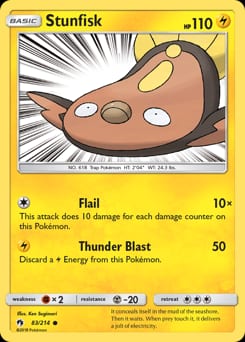 Lost Thunder Stunfisk #83 card