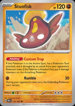 Obsidian Flames Stunfisk #112 card