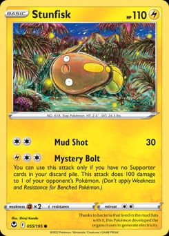 Silver Tempest Stunfisk #55 card