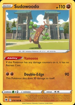 2022 Astral Radiance Sudowoodo #74 card