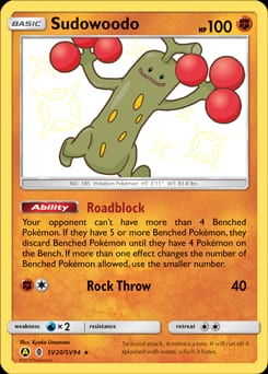 2019 Hidden Fates Shiny Vault Sudowoodo #SV20