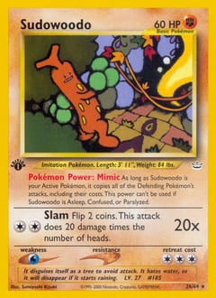 Neo Revelation Sudowoodo #26 card