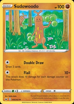 2020 Sword & Shield Sudowoodo #100 card