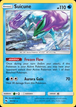 2018 Lost Thunder Suicune #59 card