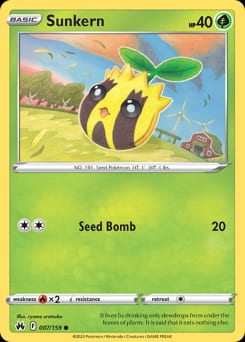 Crown Zenith Sunkern #7 card