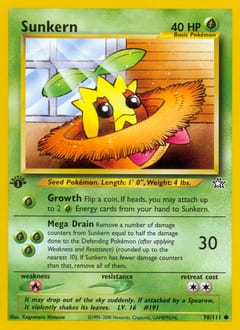 Neo Genesis Sunkern #78 card