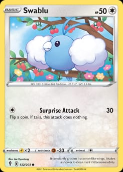 2021 Evolving Skies Swablu #132 card