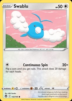 Silver Tempest Swablu #142 card