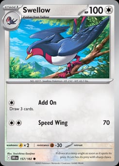 2025 Destined Rivals Swellow #157 card