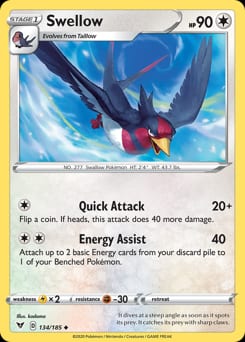 Vivid Voltage Swellow #134 card