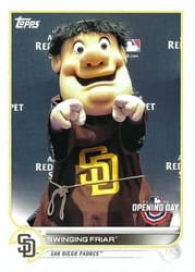 2022 Topps Opening Day Mascots Swinging Friar #M-18 card