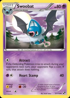 Black & White Swoobat #51 card