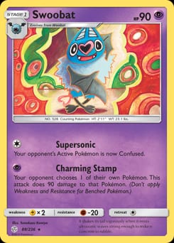 Cosmic Eclipse Swoobat #88 card