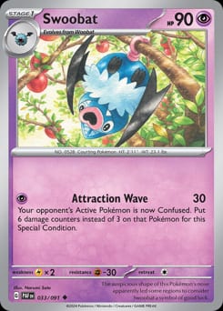 Paldean Fates Swoobat #33 card